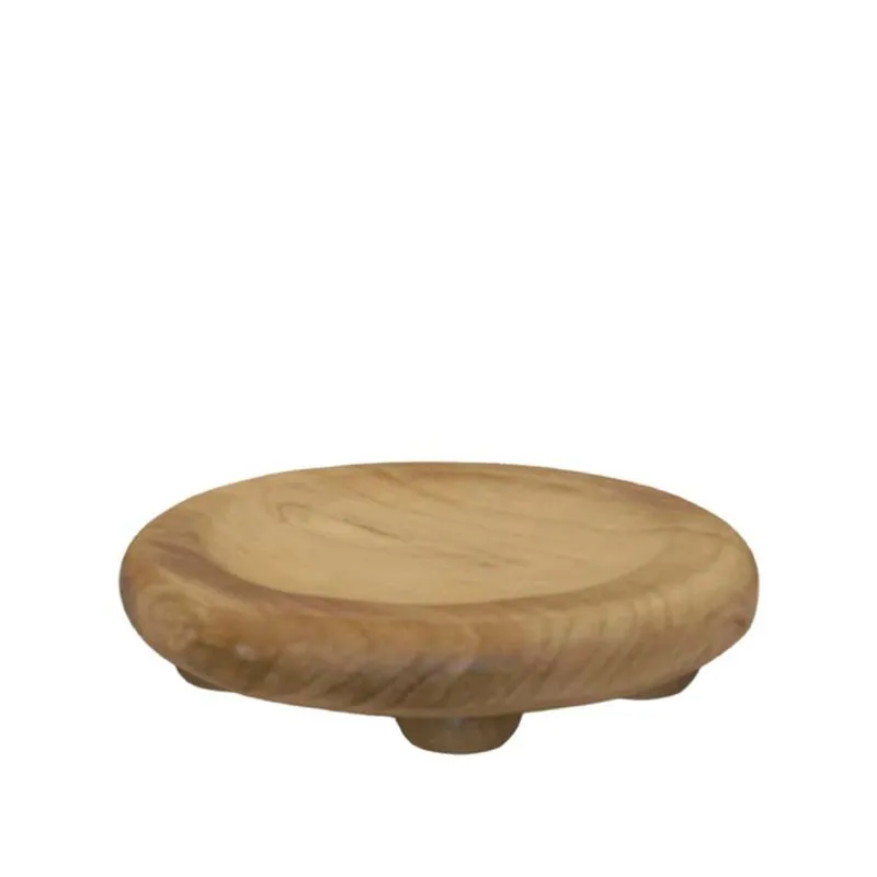 Centro De Mesa Paula 35x7x35cm Madeira Rustica - Mai Home