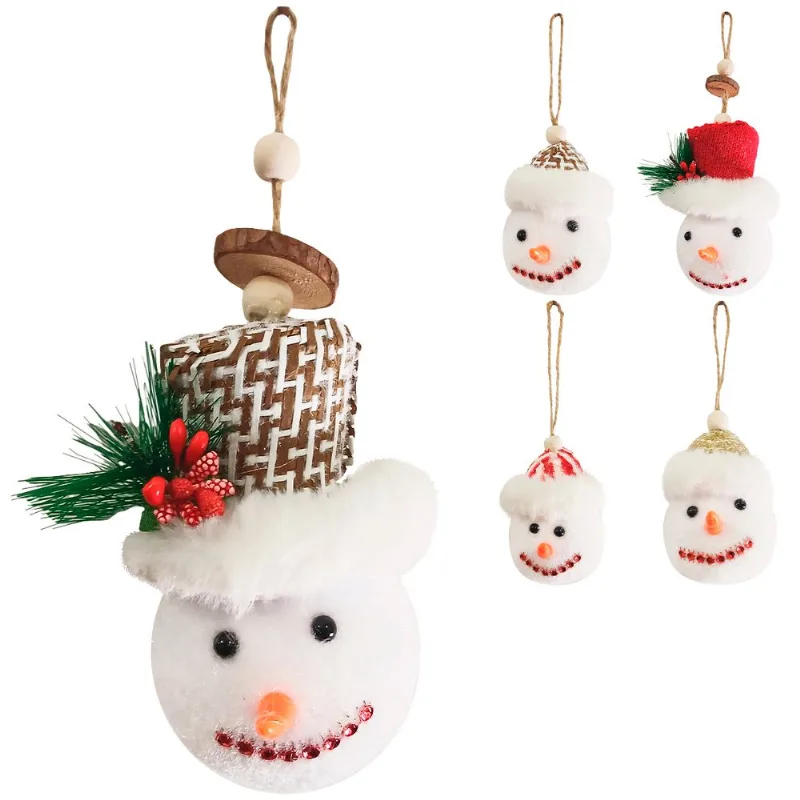Enfeite Boneco de Neve Natalino 8cm em Poliéster Wincy