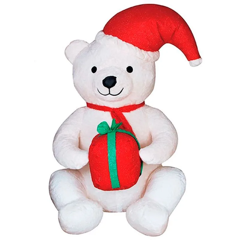 Urso Polar Inflável 120cm em Poliéster Fartex