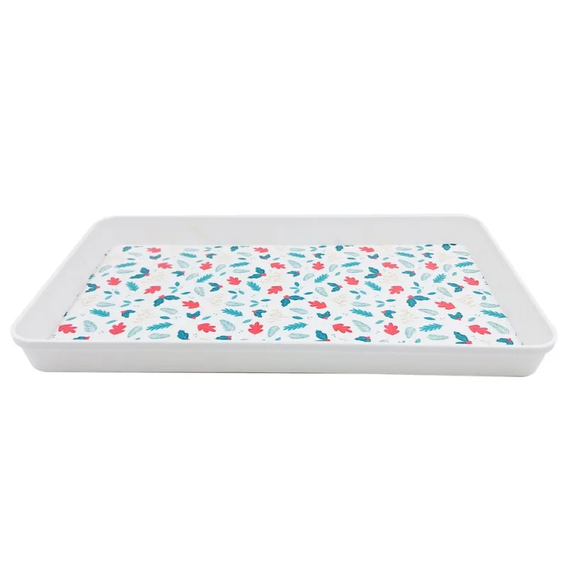 Bandeja Natalina Decorativa 32x21cm em Plástico Wincy-Branco