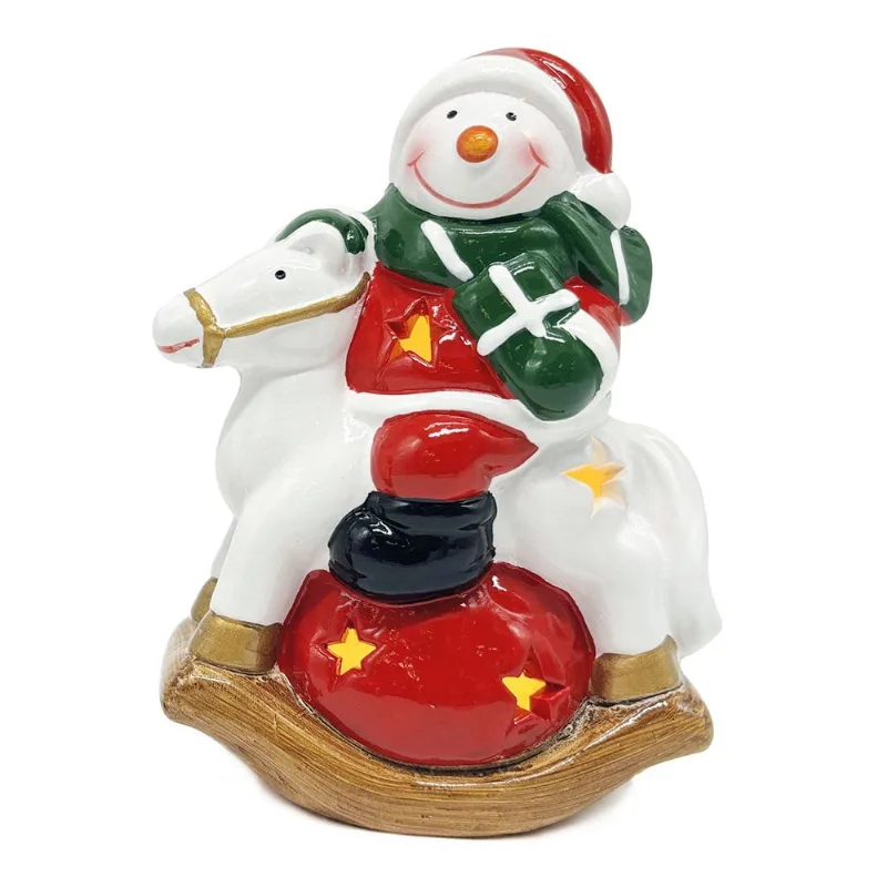 Boneco Natalino Decorativo Led 13,6x9,8cm em Cerâmica Wincy SORTIDOS