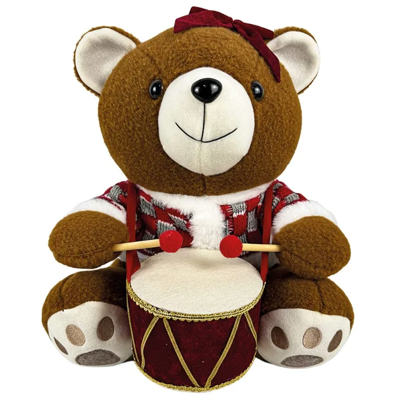Urso Natalino C /Led 34x38cm em Poliéster Fartex Urso Natalino C/ Led 34x38cm em Poliéster Fartex