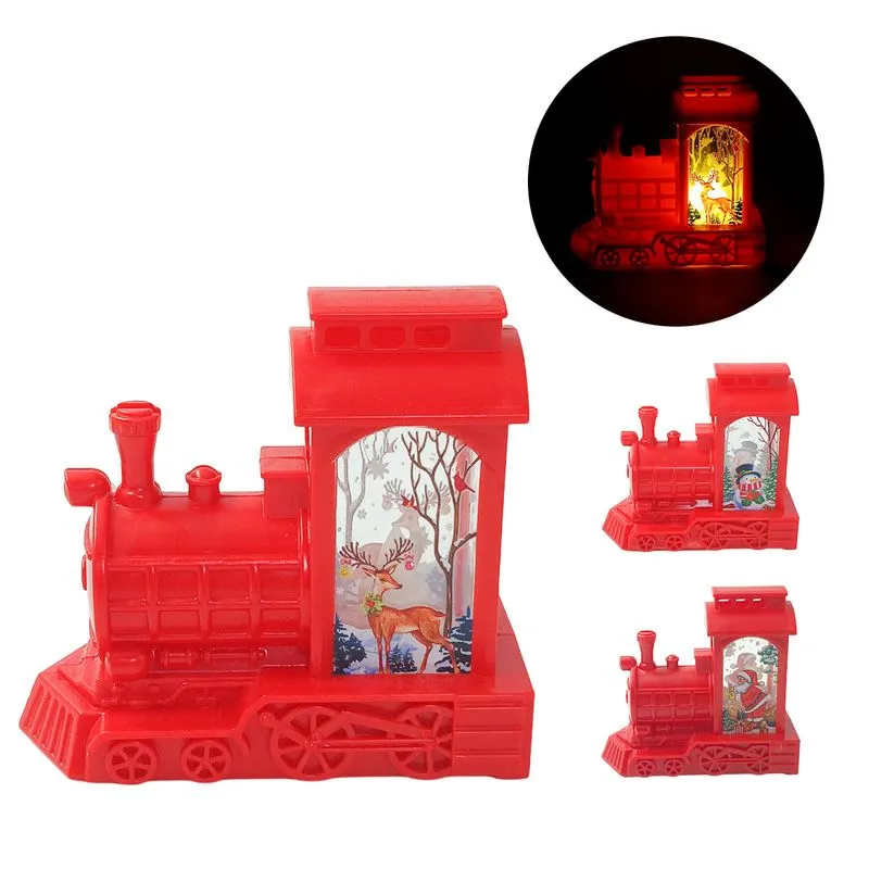 Enfeite Trem de Natal 9x8cm C/Led em Plástico Fartex-Modelos sortidos