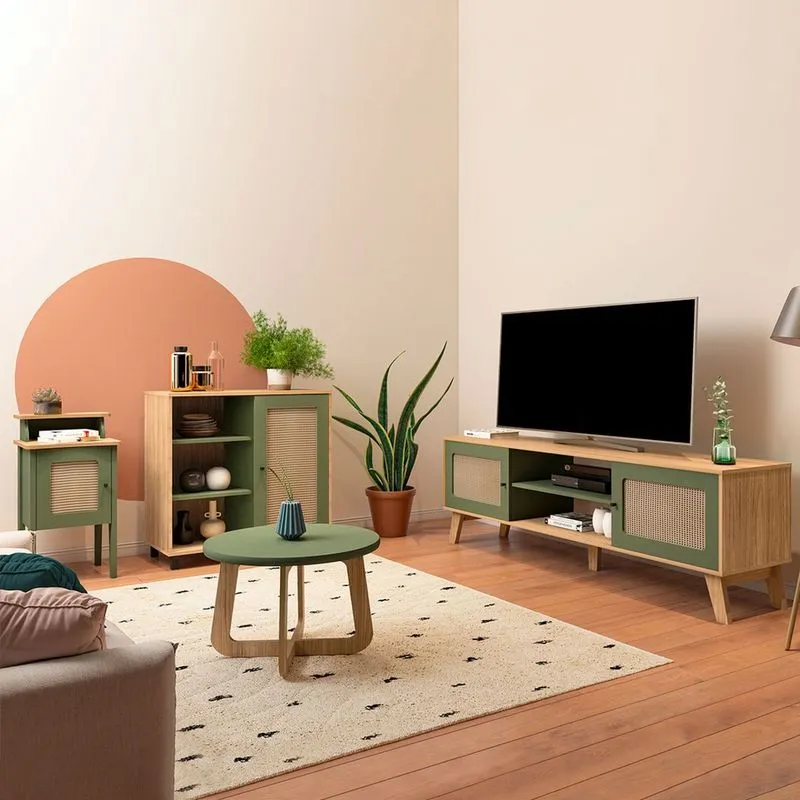 Sala De Estar Completa Para Tv Até 75 Polegadas Charlotte 4 Portas 3