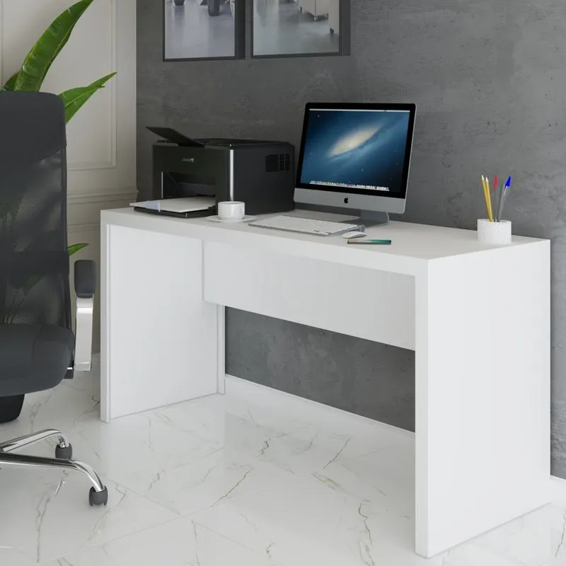 Mesa Escrivaninha Berlim 163 Cm Branco - Panorama Móveis