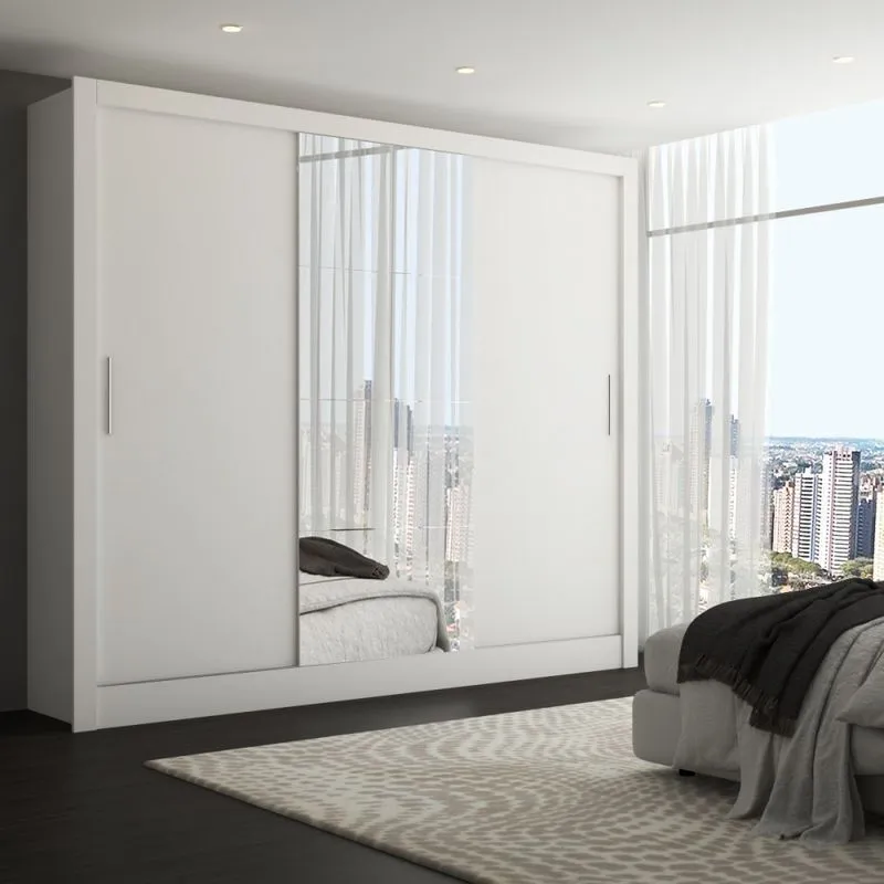 Guarda-Roupa Casal Katherine Slim 3 Portas com Espelho