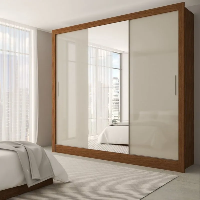 Guarda-Roupa Casal Katherine Slim 3 Portas com Espelho