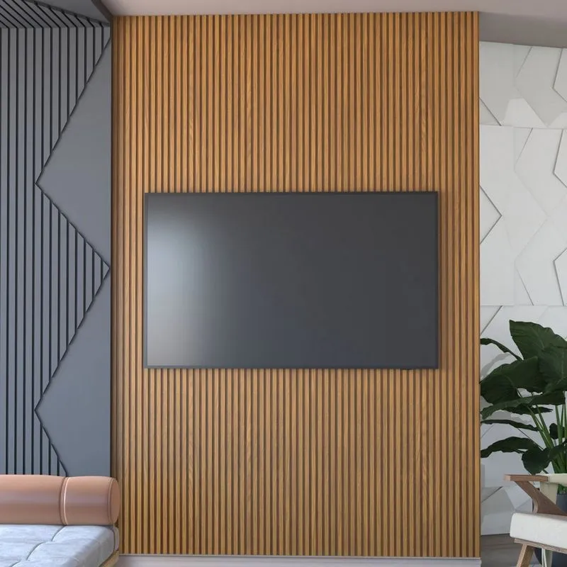 Painel para TV Até 70 Polegadas Apolo Ripado 100% Mdf 180 Cm Nature Fosco -
