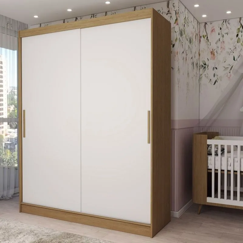 Guarda-Roupa Infantil Swift 2 Portas 2 Gavetas Cinamomo/Branco - Panorama
