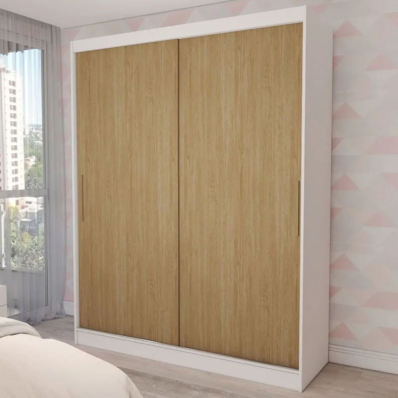 Guarda-Roupa Infantil Swift Slim 2 Portas 2 Gavetas Branco/Cinamomo - Panorama