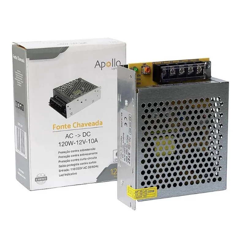 Fonte 10A 12V 120W Colmeia Chaveada- Apollo