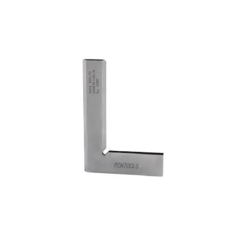 Esquadro De Precisão 100x70mm Borda Chanfrada De 90 Novotest.br Pesq-10130