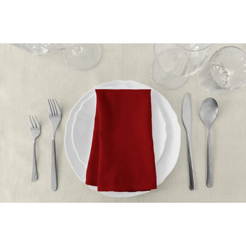 Kit Guardanapos De Tecido Oxford Marsala C11