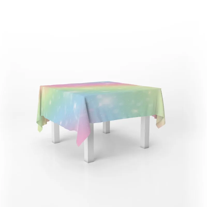 Toalha De Mesa Quadrada Infantil Tecido Oxford Tie Dye Candy Brilhos - 140x140cm