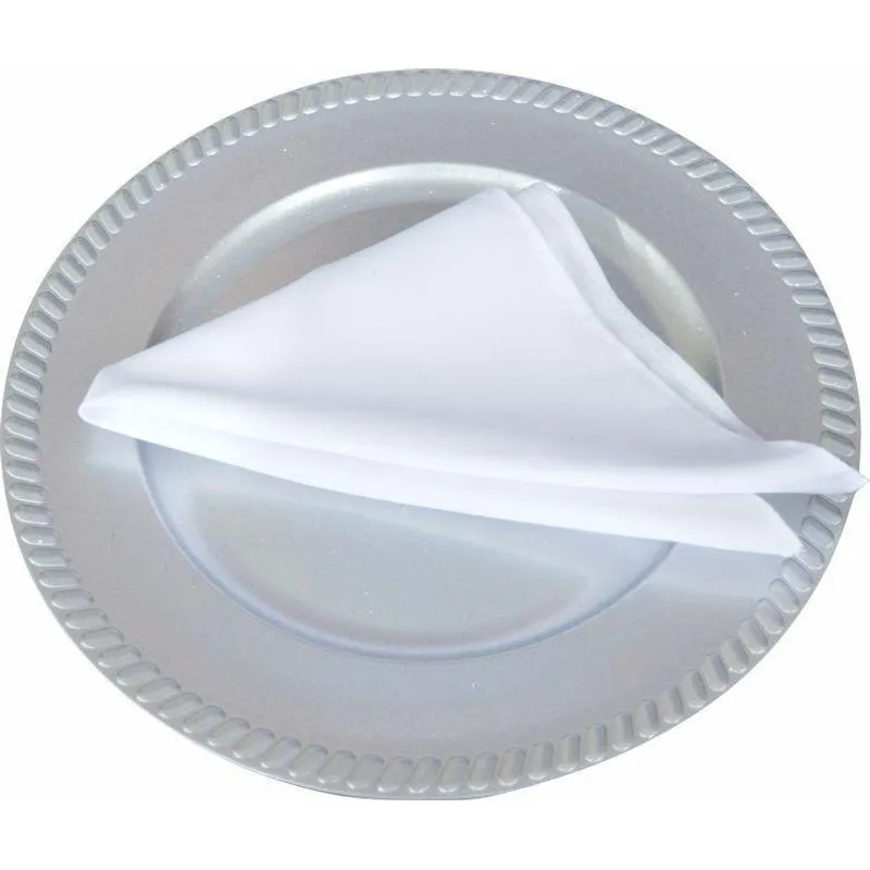 Kit 20 Guardanapos Branco Tecido Oxford Alto Padrão -40x40cm