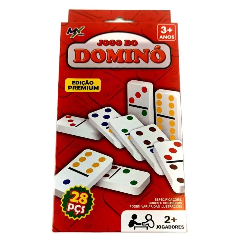 Dominó Jogo Passa Tempo Diversão Completo 28 Peças