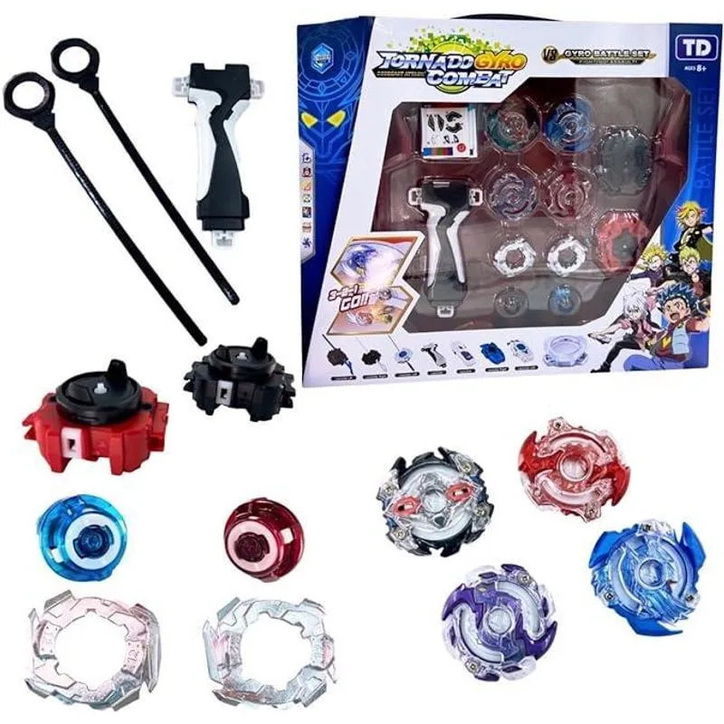 Tornado Gyro Combat - 4 Beyblades + Arena + Lançadores