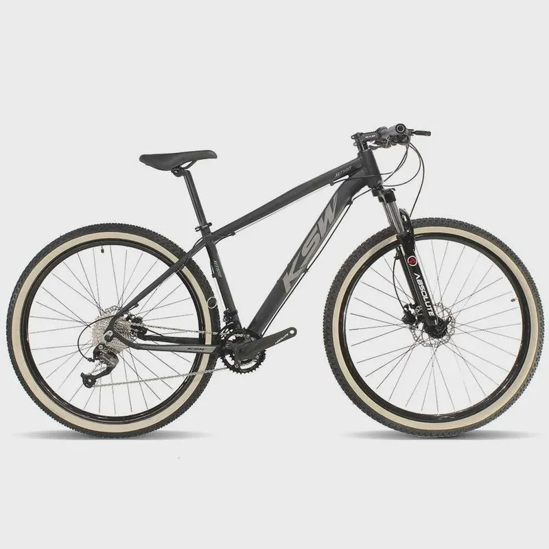 Bicicleta aro 29 ksw 18 velocidades Câmbio Shimano Trava Ombro