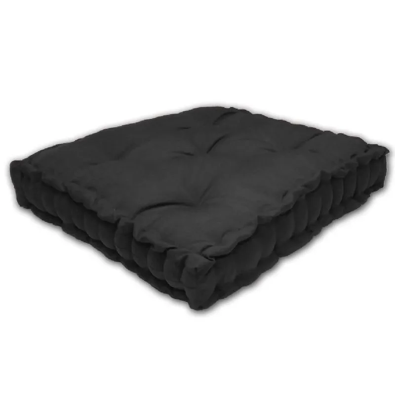 Almofada Turca Futon Cadeiras Bancos Áreas 60x60 Cm Preto