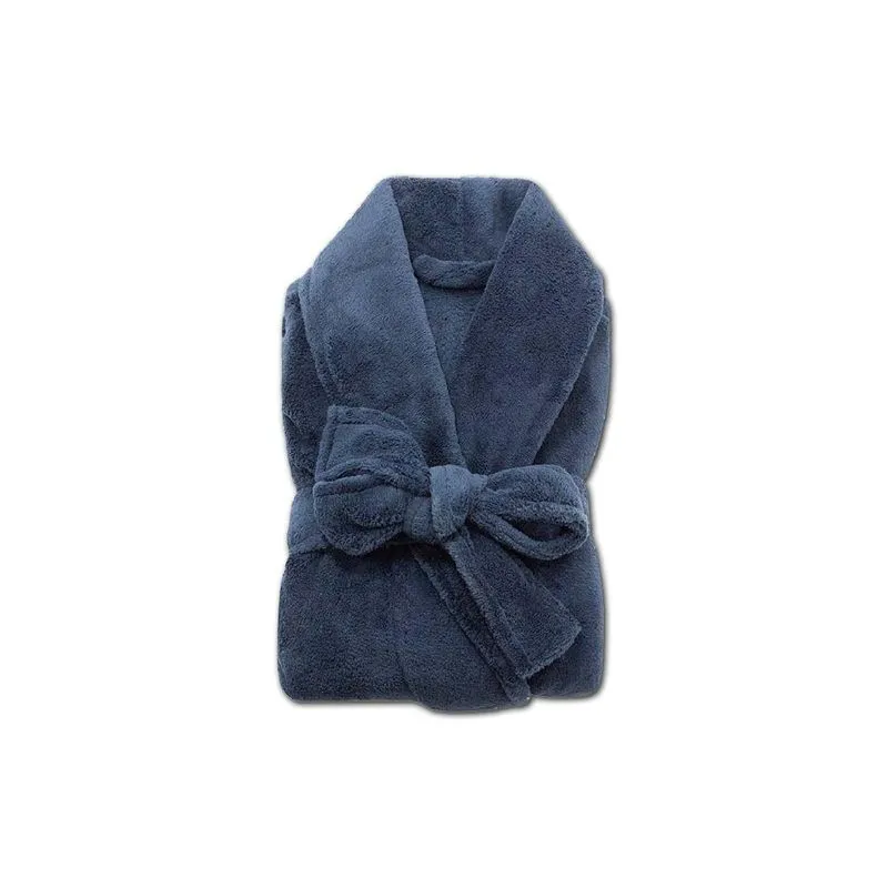 Roupão Microfibra Camesa Unissex Inverno Frio Azul Marinho