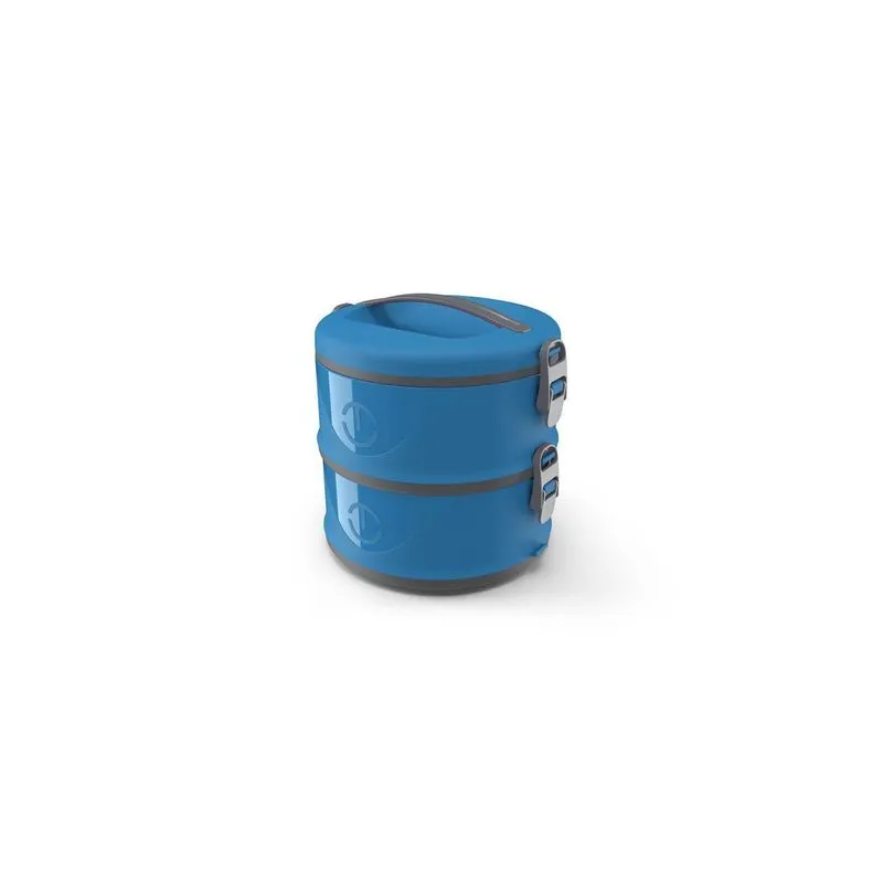 Marmita Térmica Organizador 2 Divisórias Milão Duplo Azul