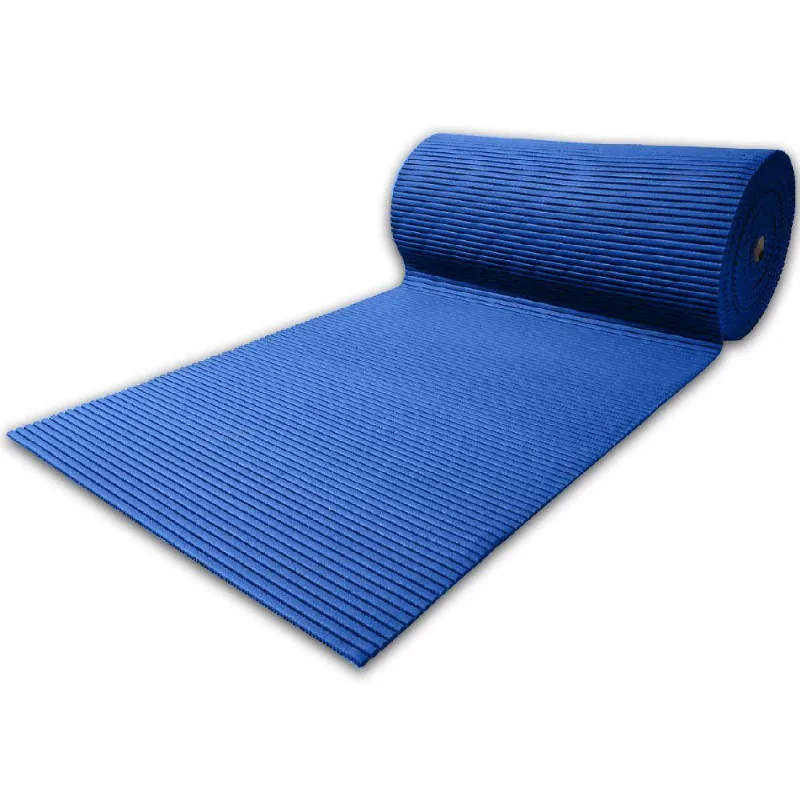 Tapete Passadeira Emborrachada Pvc Antiderrapante 0,65x5,00m Azul Royal