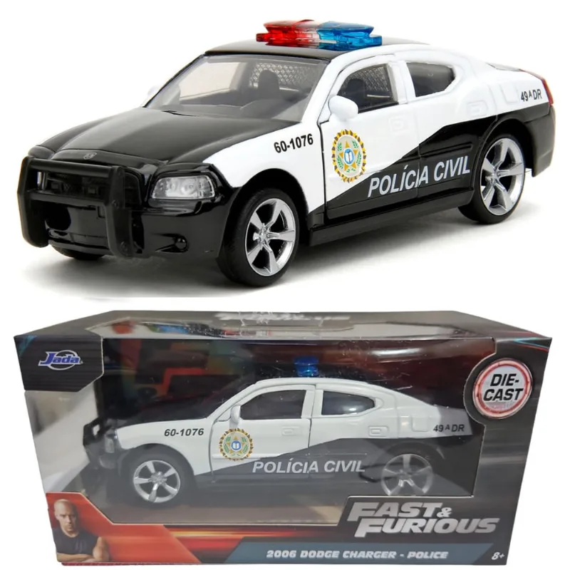 Carro Miniatura Velozes e Furiosos 1:32 Dodge Charger Police