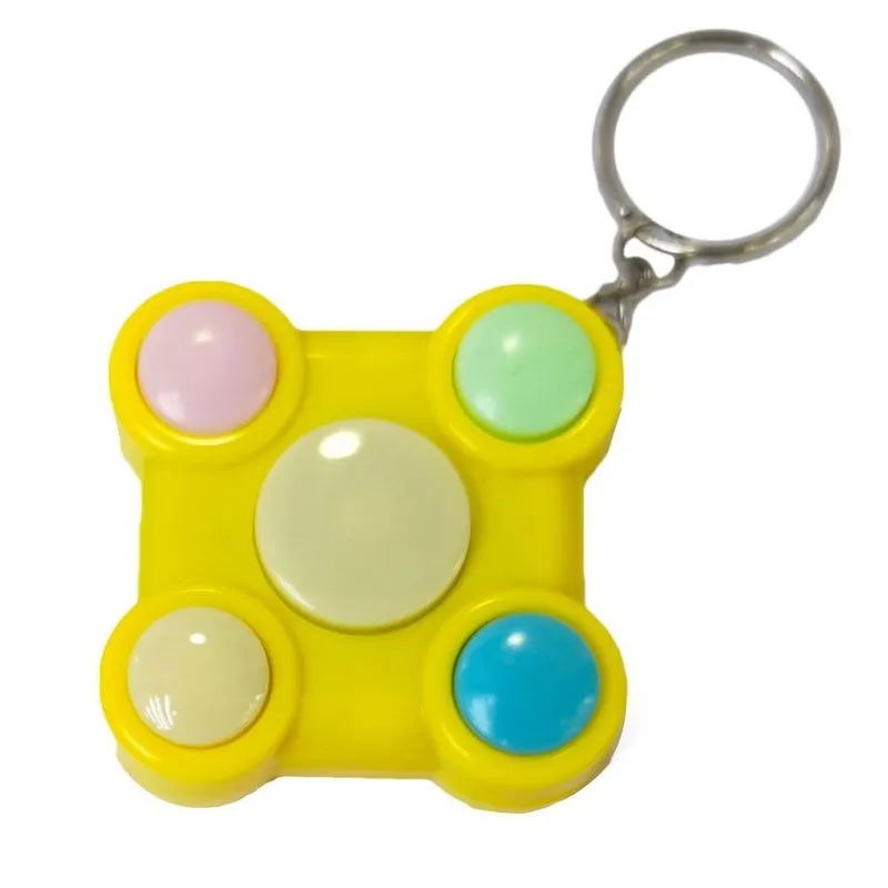 Mini Jogo Memoria Eletronico Tipo Gênio Luz Som Interativo Amarelo