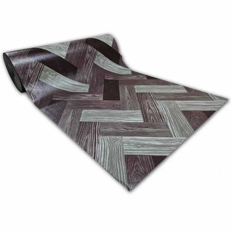 Passadeira Em Manta Vinilico Similar Laminado 0,50x5,00 Mosaico Marrom