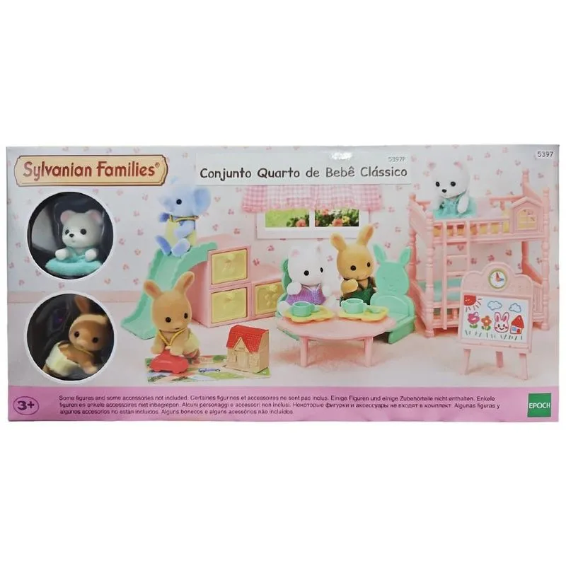 Coleção Sylvanian Families Conjunto Quarto De Bebe Clássico