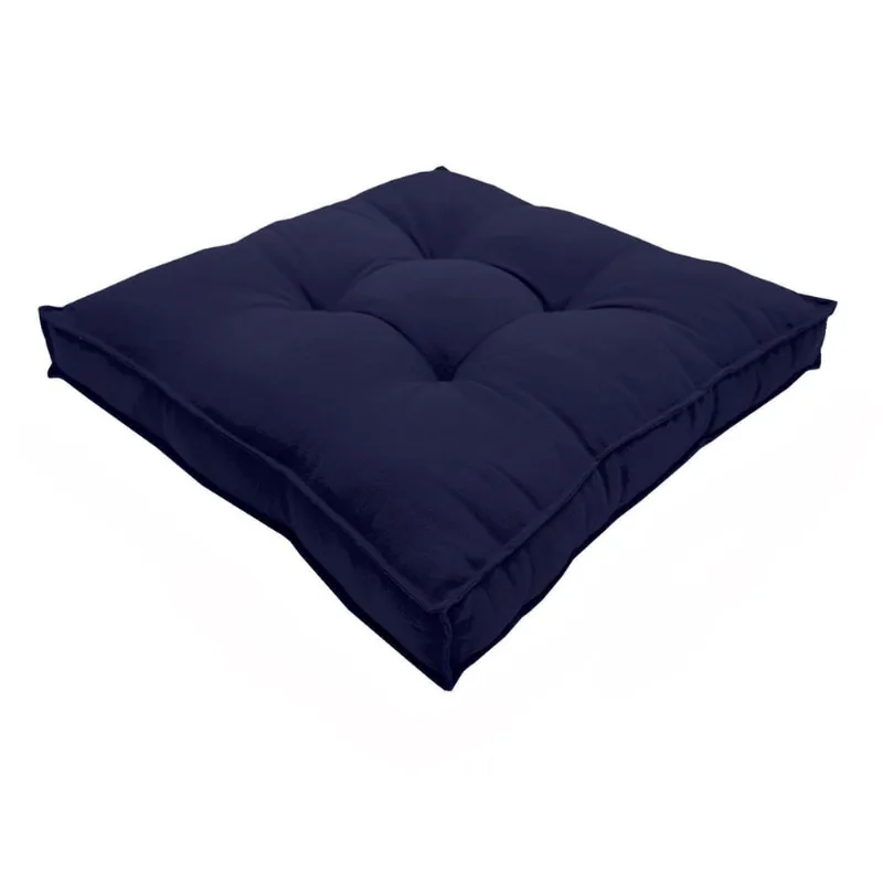 Almofada Futon Decoração 50X50 Cm Vários Modelos Azul Marinh
