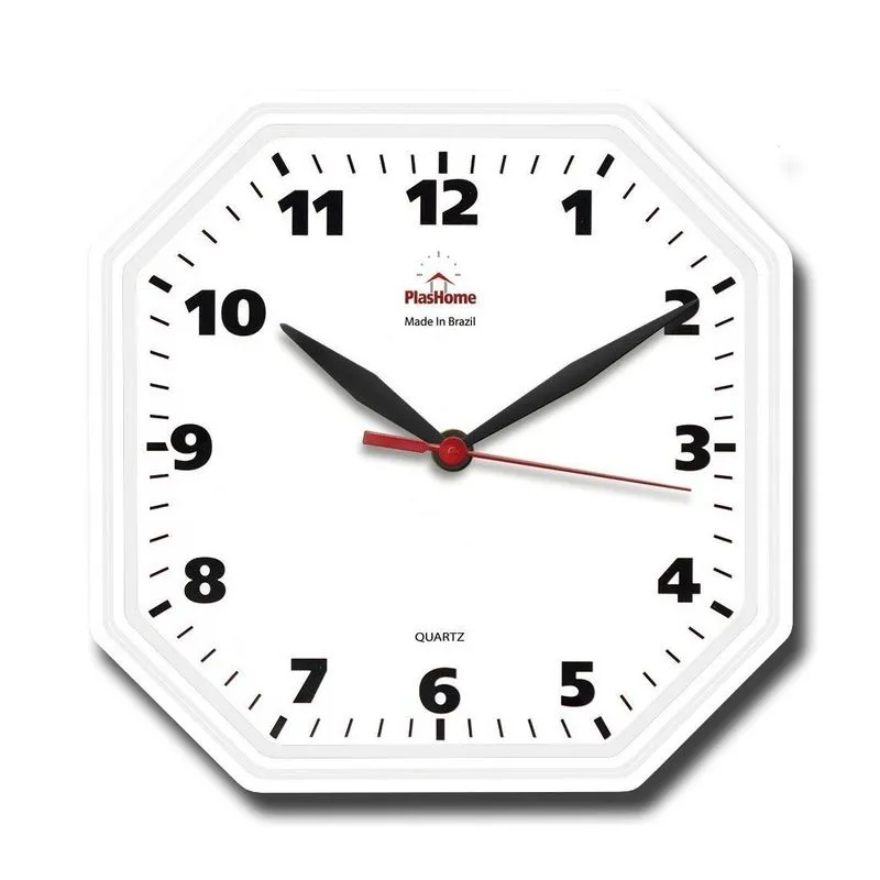 Relógio De Parede Oitavado 23cm Gama Phr007 Diversos Modelos