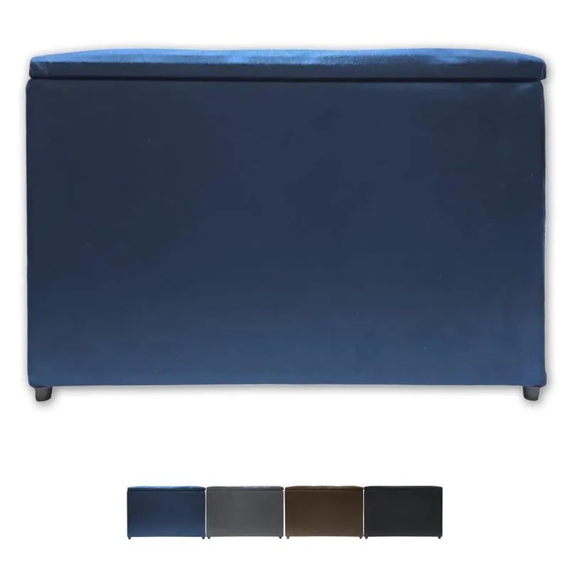 Puff Baú Banqueta Retangular Organizar E Decorar Suede 60Cm
