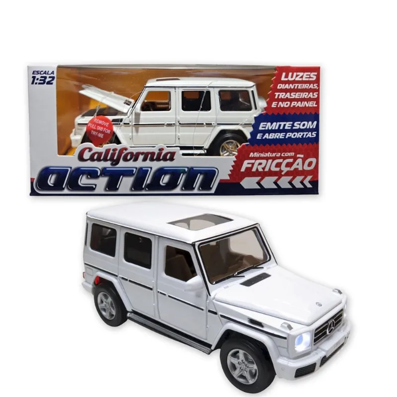Carro Miniatura Metal Mercede Benz G 350 1:32 Action Som Luz