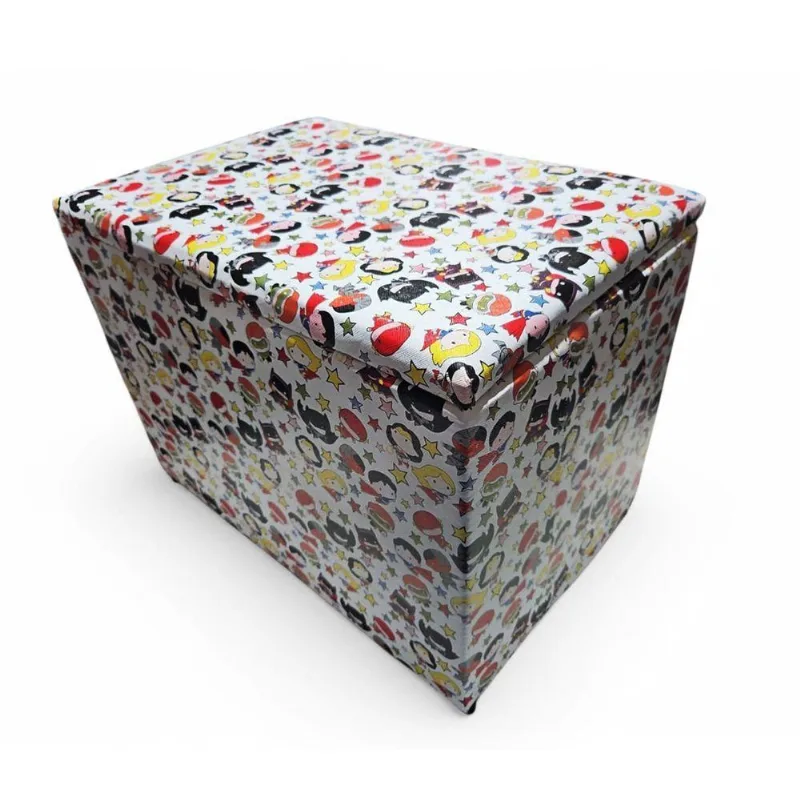 Puff Baú Banqueta Retangular Organizar E Decorar 55cm Herois Courino