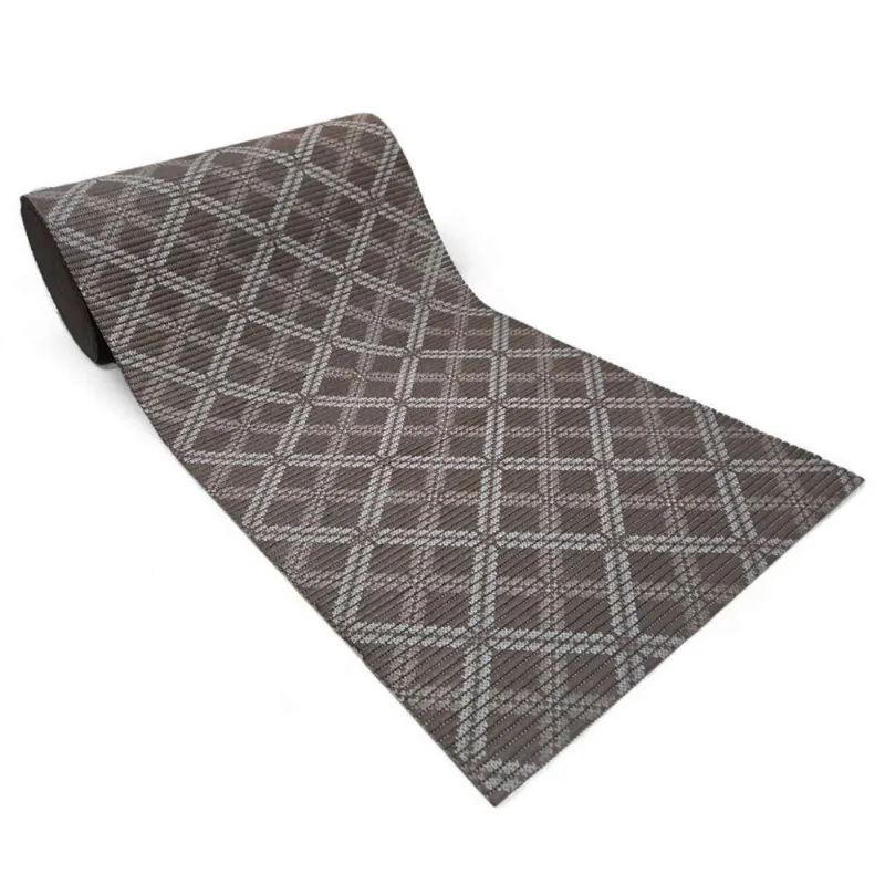 Tapete Passadeira Emborrachada Antider 65cm Venda Por Metro Geometric Marrom