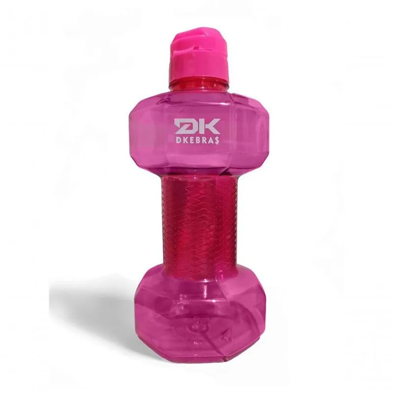 Garrafa De Água Academia Halter Dk Dkebras Fitness 1,5l Rosa