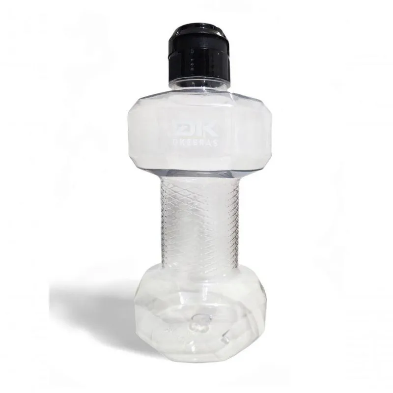 Garrafa De Água Academia Halter Dk Dkebras Fitness 1,5l Branco
