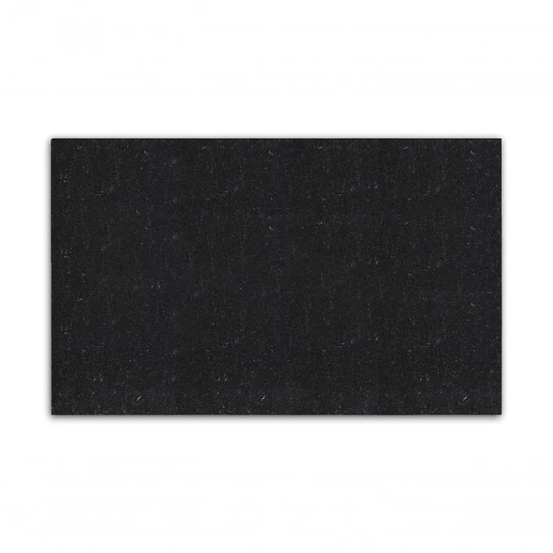 Tapete Carpete Simples Aveludado 2,00x2,50 Borda Sem Costura Preto Mescla