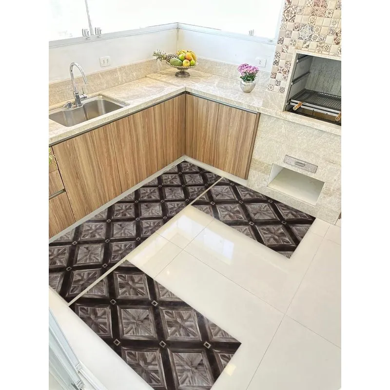 Kit 3 Peças Jogo Cozinha Passadeira Manta Vinilico Laminado