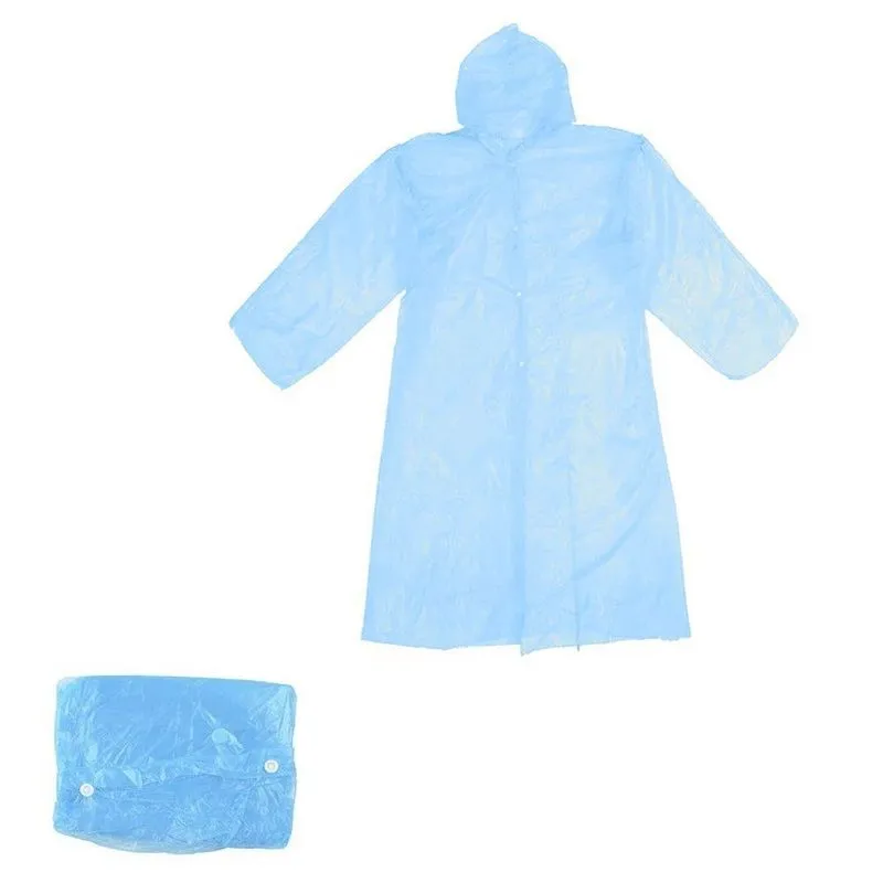 Capa De Chuva Wellmix Com Botão Plástico 80x60 Cm Azul Adulto