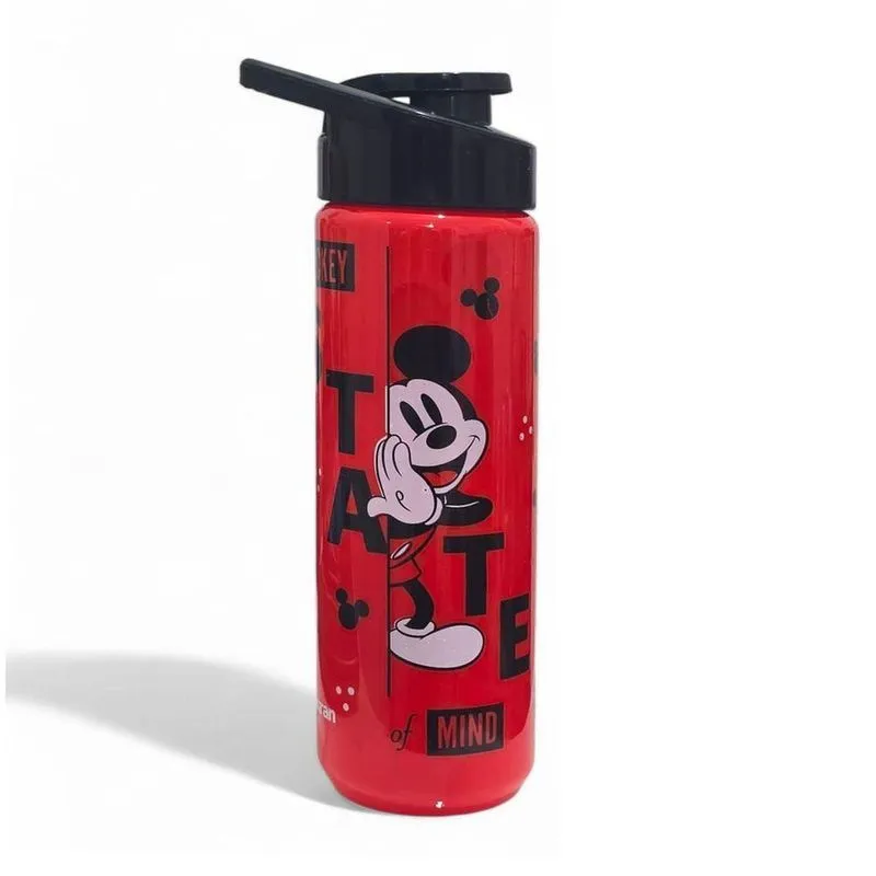 Garrafa De Água Squeeze Mickey 700ml Plástico Preto Plasduran Plásticos