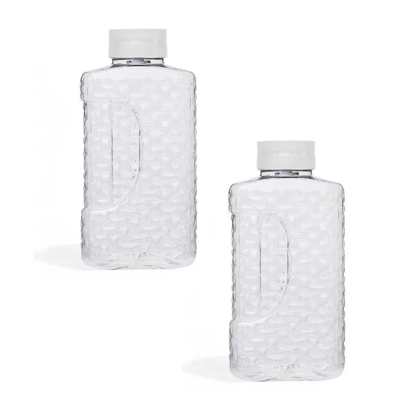 Kit 2 Jarra Garrafa De Geladeira Tampa Efeito Cascata 1,95l Plástico Para Água E Sucos Branco