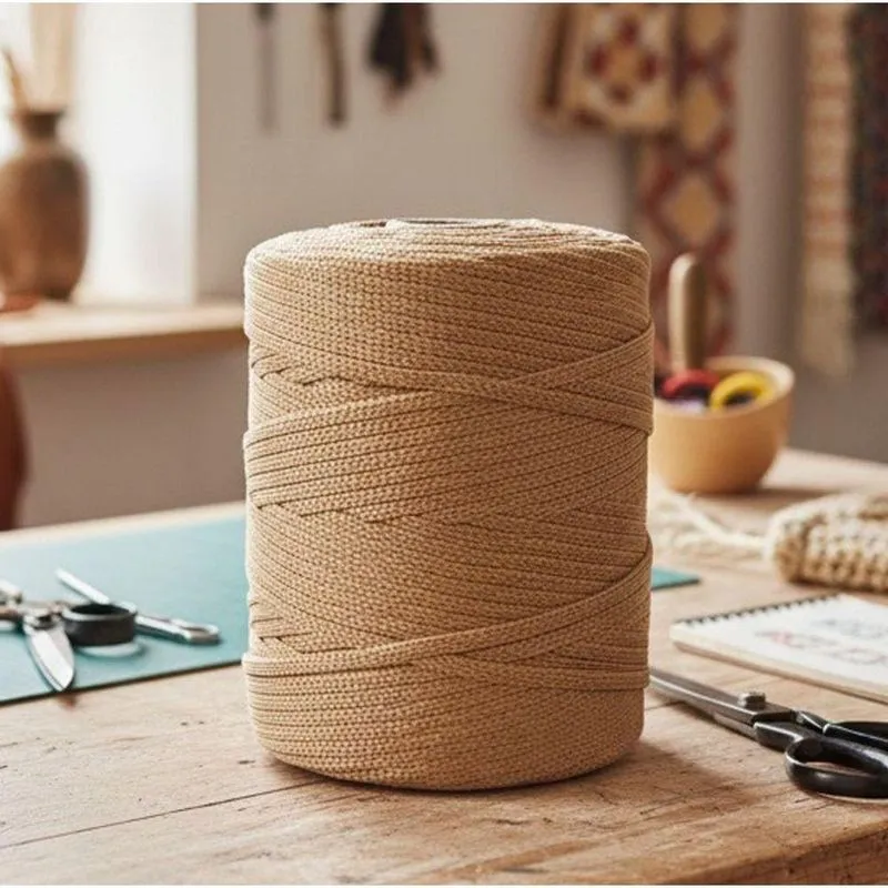 Fio Náutico Para Artesanato Premium 100% Poliéster 5mm 500g 2200 Tex Rosê
