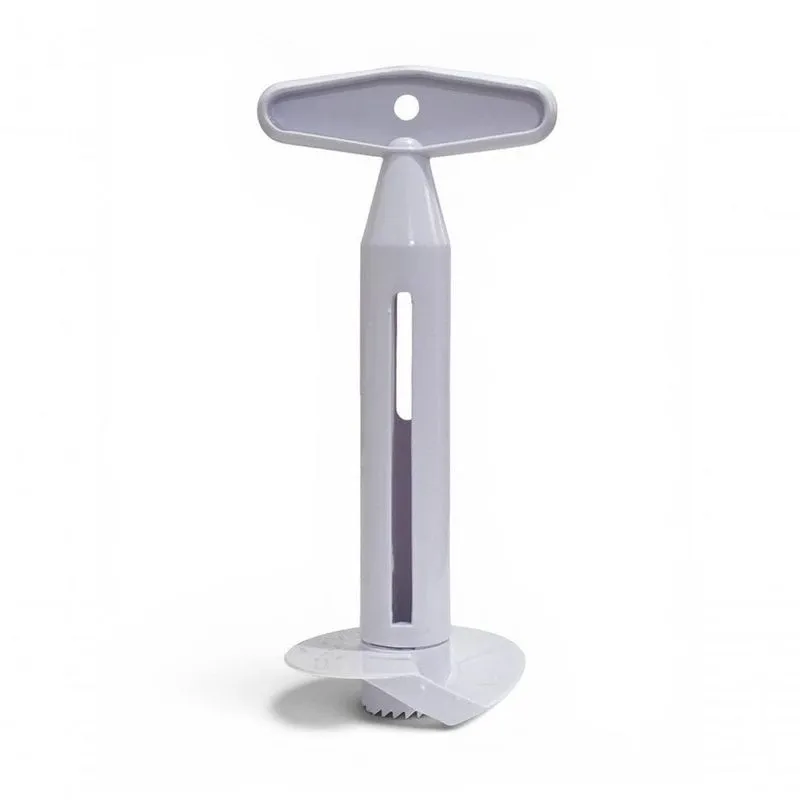 Kit 2 Descascador Abacaxi Cascaxi Espiral Fatiador Plástico Cozinha Branco Keita