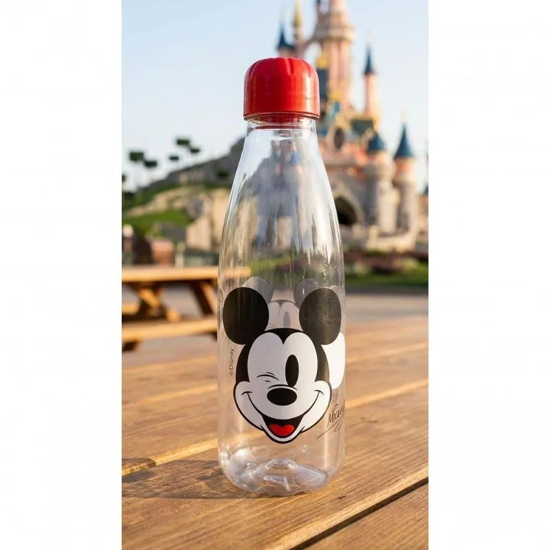 Garrafa De Água Squeeze Paris Com Estampa Mickey E Minnie Prática Para Uso Diário Vermelho Plasduran
