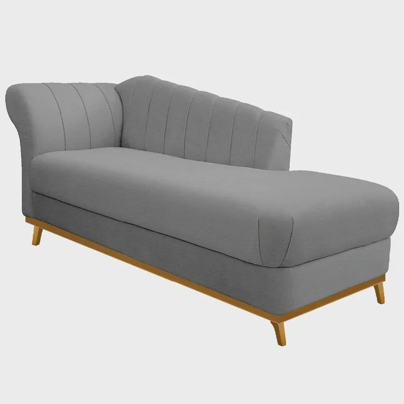 Recamier Vanessa 160cm Lado Direito Corano Cinza - Amarena Móveis