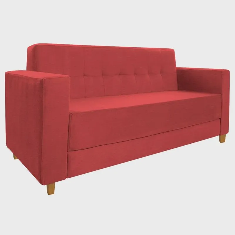 Sofá 2 Lugares Denver Corano Vermelho - Amarena Móveis