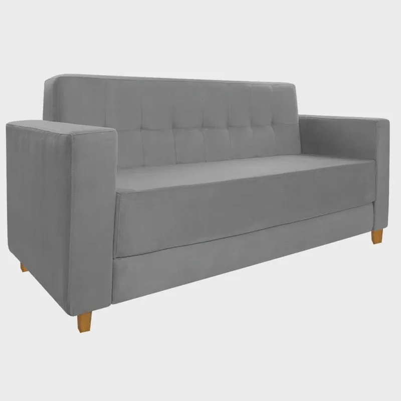 Sofá 2 Lugares Denver Suede Cinza - Amarena Móveis
