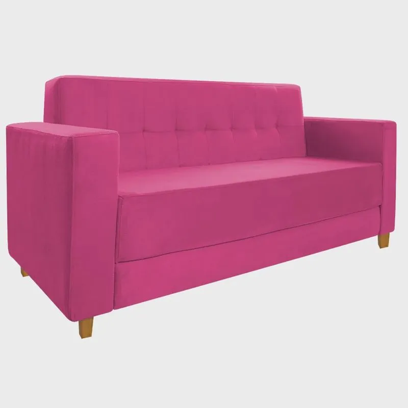 Sofá 2 Lugares Denver Suede Pink - Amarena Móveis